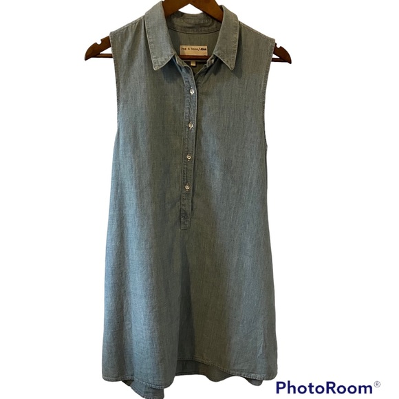 Rag & Bone Sleeveless Denim Shift Dress - Small - Picture 1 of 12